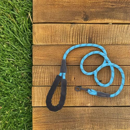 Toyvian Reflective Dog Leash Rope with Padded Handle, Heavy Duty Nylon 1.2cm X 150cm, Outdoor Walking Traction Leash for Small to Large Dogs