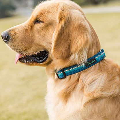 Martingale Dog Collar Turquoise Green, Neck 11"-15.5", Wide :1", Soft Durable No Pull Anti-Escape Pet Collar for Small Dogs - color: Turquoise, size: Small/Medium: 11"-15.5", 1" Wide