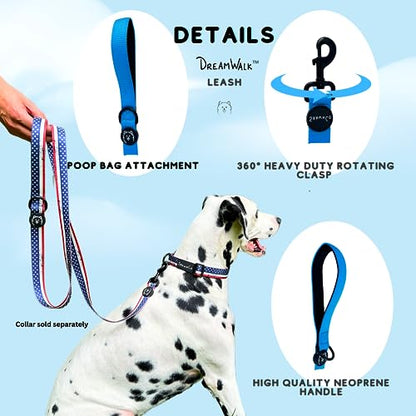 ShawnCo Dream Walk Dog Leash- Premium, Nylon Pet Leash with Soft Neoprene Handle for Small, Medium and Large Dogs (Oceanic Blue, Small) - color: Oceanic Blue, size: Small