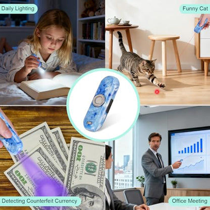 TBTeek Cat Toy, Finger Rotatable, 3 Modes, 5 Fun Patterns, Rechargeable, Portable Dog Cat Toy for Indoor Cats Chasing and Exercise - size: 1pc finger rotatable