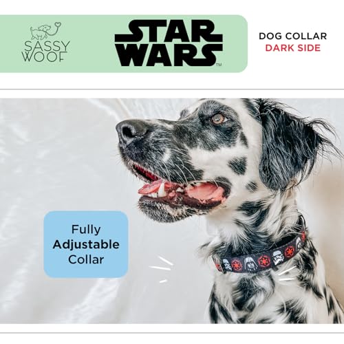 Sassy Woof Dog Collar Star Wars™ The Dark Side - M, Adjustable, Durable, Comfortable and Stylish Pet Accessories for Small Dogs - size: Medium, style: Collar