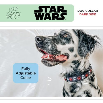 Sassy Woof Dog Collar Star Wars™ The Dark Side - L, Adjustable, Durable, Comfortable and Stylish Pet Accessories for Small Dogs - size: Large, style: Collar