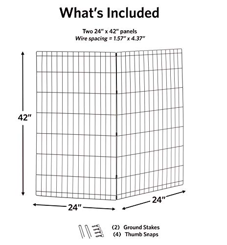 MidWest Homes for Pets Add-on Panel, 42 Inch - color: Black, size: 42H-Inch Pen Extension Panel