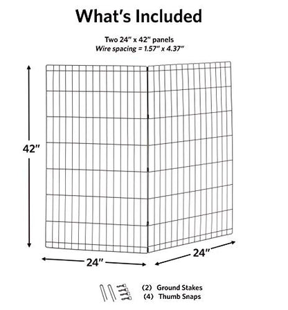 MidWest Homes for Pets Add-on Panel, 42 Inch - color: Black, size: 42H-Inch Pen Extension Panel