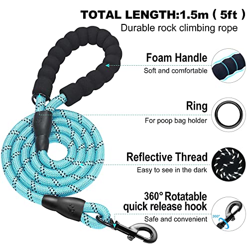 haapaw Dog Harness with Leash Set, No Pull Adjustable Reflective Step-in Puppy Harness with Thickened Padded Vest for Extra-Small/Small Medium Dogs - color: Turquoise, size: XS