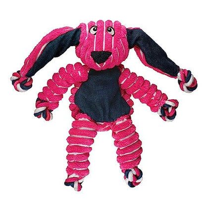 KONG Floppy Knots - Durable No‑Stuffing Squeaky Rope & Plush Dog Toy - for Teething, Playing (Bunny, Small/Medium) - color: Bunny, size: Small/Medium
