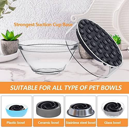Slow Feeder Dog Bowls Insert, Animire Soft Silicone Slow Eating Dog Food Bowl for Small, Medium and Large Dogs, Compatible with Regular and Elevated Bowls - color: Black, size: S