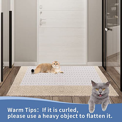 3.6 Feet Cat Carpet Protector, Non-Slip Carpet Protector for Pets, Carpet Scratch Stopper from Scratching Carpet at Doorway - size: 3.6FT-1PC