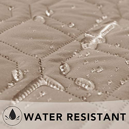 Ameritex Waterproof Dog Bed Cover Pet Blanket for Furniture Bed Couch Sofa Reversible - color: Cream+beige, size: 30x53 Inch (Pack of 1)