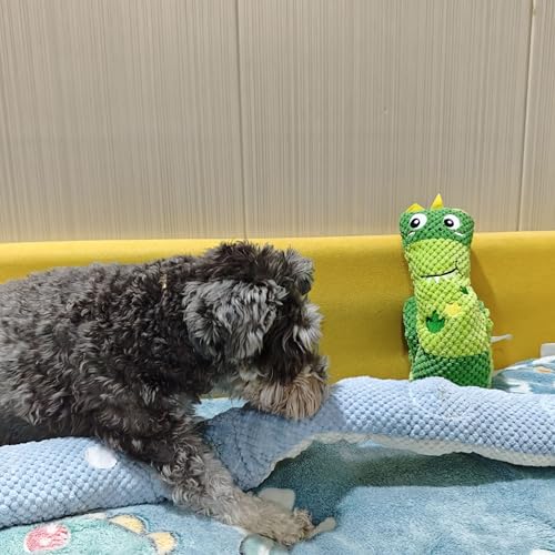 Hide and Seek Plush Dog Toys for Small Medium Dogs, Long Foldable Squeaky Chew Pet Toys with Sounder, Interactive Puzzle Treat Dispensing Machine, Tug of War Snuffle for Indoor Play (Rabbit) - color: Blue Rabbit