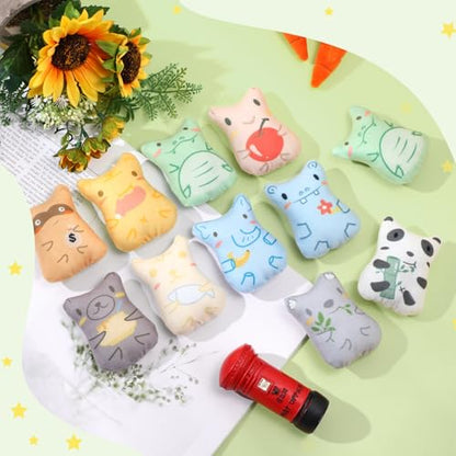 Gejoy 20 Pack Catnip Toys for Indoor Cat Plush Kitten Cat Chew Toys Catnip Kitten Entertaining Interactive Safe Teeth Cleaning Dolls(Charming) - style: Charming
