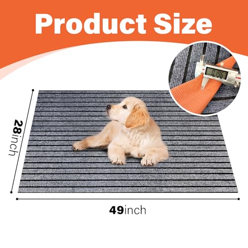 49" X 28" Mat for Under Dog Crate，Pad Dog Crate Mat Liner Floor Protector Washable Absorb Non-Slip Waterproof for Kennel Training, Protects Floors Easy Clean Cuttable (28 * 49inch) - size: 28*49inch