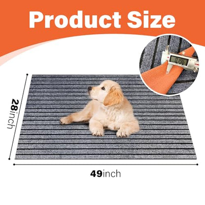 49" X 28" Mat for Under Dog Crate，Pad Dog Crate Mat Liner Floor Protector Washable Absorb Non-Slip Waterproof for Kennel Training, Protects Floors Easy Clean Cuttable (28 * 49inch) - size: 28*49inch
