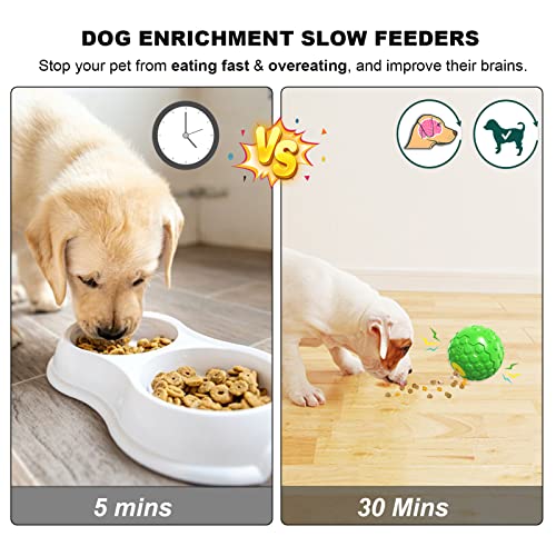 Dog Puzzle Toy – Durable Squeaky Chew Toy for Medium & Large Dogs, Treat Dispenser for Slow Feeding & Interactive Play (Green) - color: Green