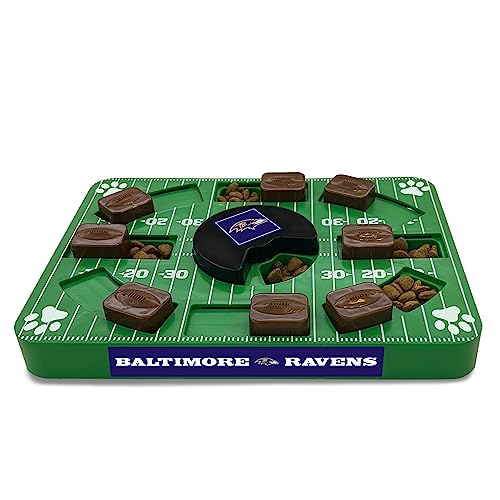 Pets First NFL Baltimore Ravens Puzzle Toy, Interactive Dog Puzzle Treat Toy - color: BALTIMORE RAVENS, size: Standard