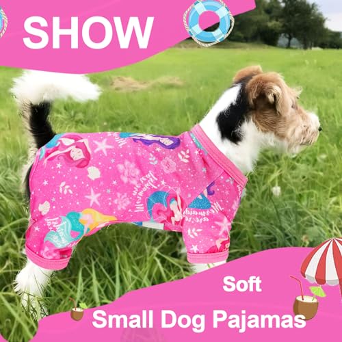 Dog Pajamas - Large Sized, Soft & Stretchy Doggie Onesies - Pink (X-Large) - color: Pink, size: X-Large