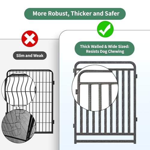 40 Inch Dog Playpen Outdoor, 8 Panels Puppy Playpen Heavy Duty Dog Play Pen Indoors, Rust Resistant Dog Pen for Large/Medium/Small Dogs, Dog Fence for RV Camping - style: 40" H
