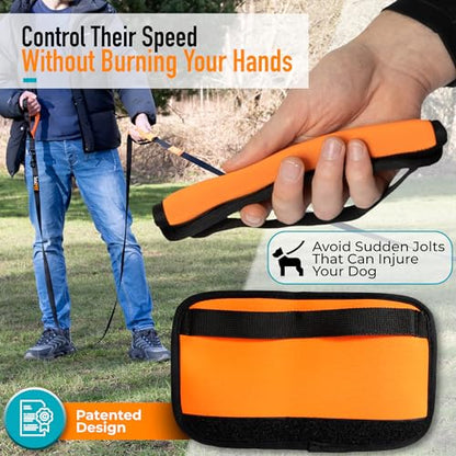 50ft Long Leash for Dogs - Long Line Dog Leash for Training Recall/Commands at Distance - Nylon, Heavy Duty - Ideal for Large & Small Breeds - size: 50ft