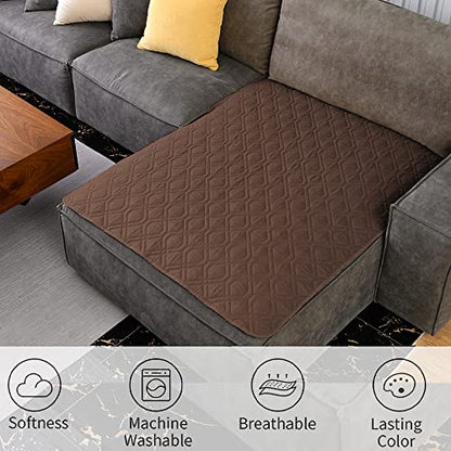Ameritex Waterproof Dog Bed Cover Pet Blanket for Furniture Bed Couch Sofa Reversible - color: Chocolate+camel, size: 30x53 Inch (Pack of 1)