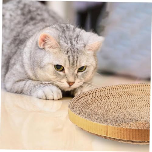 Cabilock 2pcs Replaceable Cat Scratch Board Corrugated Cardboard Pad Sturdy Fun Scratcher Floor Accessory for Indoor Cats and Kittens