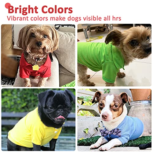 4 Pieces Dog Shirts Collared Polo T-Shirts for Small Medium Dogs Cats Boy Girl Dog Clothes Breathable Doggy Sweatshirt Puppy Kitten Small Breeds Pet Outfits Apparel Tops - size: X-Large (Sugget 15-20 lbs)