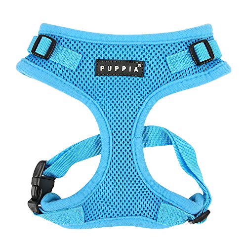 Authentic Puppia RiteFit Harness with Adjustable Neck, Sky Blue, Small - color: Sky Blue, size: Small