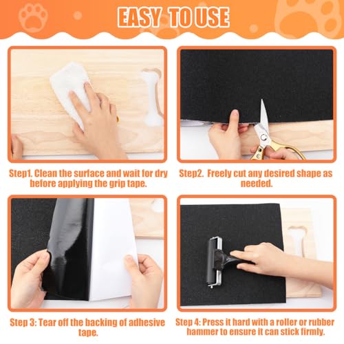 Pet Nail Self Adhesive Replacement Emery Paper Fits Most Dog Scratch Pad Cat Litter Box DIY on the Places Where Pets Like to Scratch Alternatives to Cat and Dog Nail Clippers (10in*13ft, Black) - color: Black, size: 10in*13ft