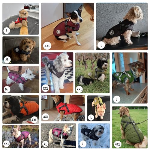 Dog Jackets for Winter Windproof Waterproof 2 in 1 Outfit Cold Weather Coat Dog Vest Harness Puppy Winter Warm Jacket Purple S - color: Violet, size: Small