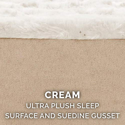 Furhaven Replacement Dog Bed Cover Ultra Plush Faux Fur & Suede Mattress, Machine Washable - Cream, Jumbo Plus (XX-Large) - color: Cream, size: Jumbo Plus (XX-Large) (Pack of 1)