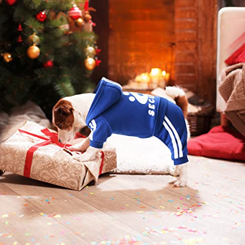 Dog Hoodie Security Clothes 4 Legs Jumpsuit Sweatshirt Hoodies Soft & Warm Dog Outfit Pullover Dog Winter Clothes Sweater for Small Medium Large Dogs Cats (Blue, XX-Large) - color: Blue, size: XX-Large