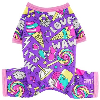 Dog Pjs - Large & Medium Sizes, Purple Puppy Onesie - color: Purple, size: Large