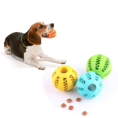 1 PC Interactive Dog Toy Ball Dog Pet Food Treat Feeder Chew Tooth Cleaning Durable Puppy Ball Random Color - color: D