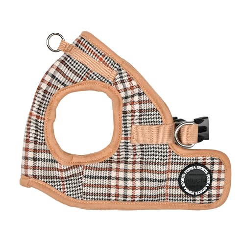 Puppia Lucas Dog Vest Harness B (Step-in) Fashionable Checkered Pattern Spring Summer Harness for Small and Medium Dogs, Beige, Small - color: Beige_Lucas, size: Small