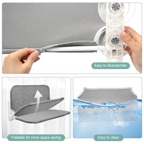 Beeveer 2 Pcs Cat Window Perch Hammock with 2 Pcs Blanket Cushion Cover and 8 Strong Suction Cups, Sturdy Metal Frame, Window Bed for Large Cats, 12 x 20.5 Inch