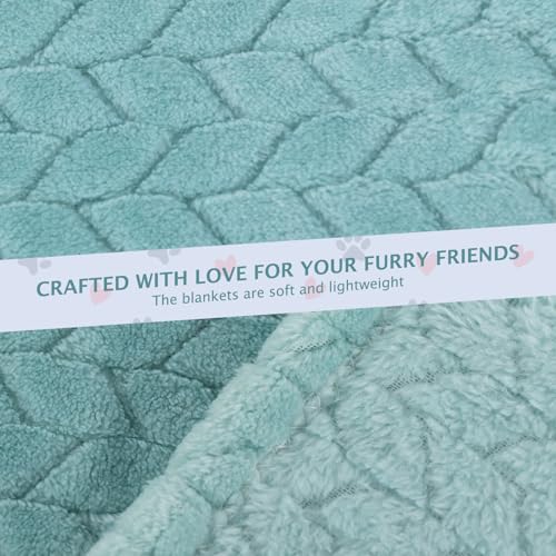 6 Pack Small Dog Blanket, Super Soft Warm Pet Cover Blankets, Wheat Ears Print Puppy Fleece Flannel Blanket for Small Medium Dogs and Cats MW003 - color: Green Wheat Ears, size: 6 Pack of 41x29.9 Inches