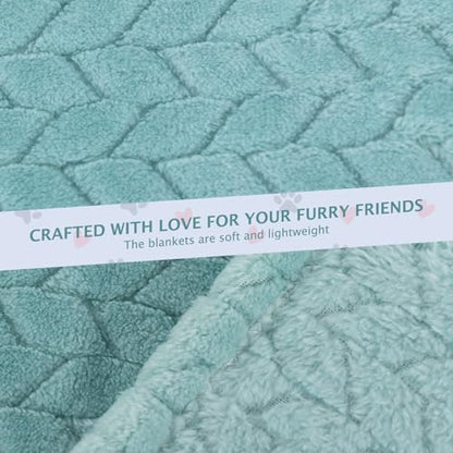 6 Pack Small Dog Blanket, Super Soft Warm Pet Cover Blankets, Wheat Ears Print Puppy Fleece Flannel Blanket for Small Medium Dogs and Cats MW003 - color: Green Wheat Ears, size: 6 Pack of 41x29.9 Inches