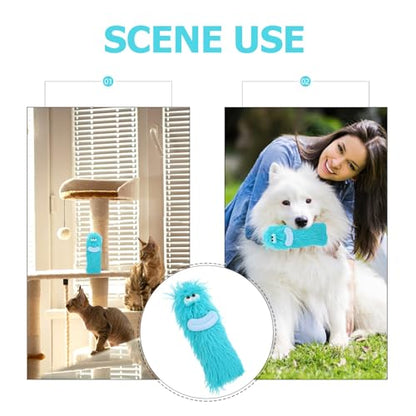 Abaodam Catnip Plush for Cats Interactive Chew Sturdy Blue Pillow for Indoor and Outdoor Cats Kitten Chewing and Playing Pet