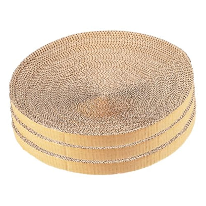 GANAZONO 3pcs Replaceable Cat Scratcher Core Corrugated Paper Floor Cat Scratching Pad for Indoor Kittens Room Accessory