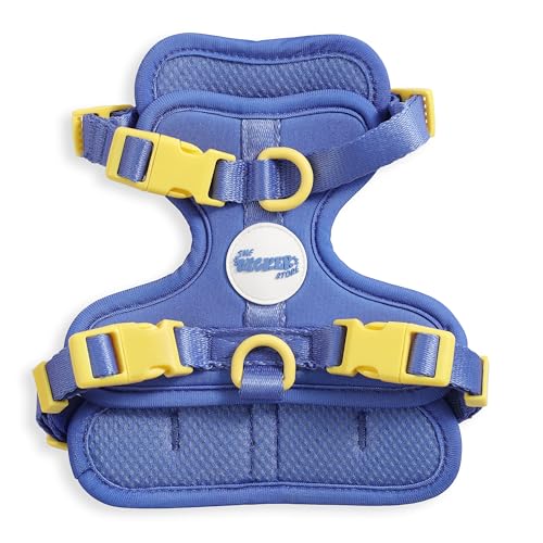 HNS1000C Arlo Extra Small Adjustable Soft Padded No Pull Pet Harness with 3 Buckles and 3 Leash Clips, Curaçao - color: Dark Blue, size: X-Small (Chest: 11.8 - 17")