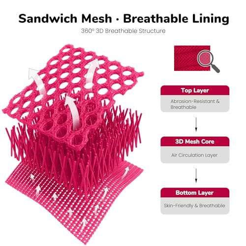 Didog No Pull Dog Harness with Soft Mesh Padded,Reflective & Quick Fit Light Weight Dog Strap Vest Harness,Easy for Walking Training (M:Chest 21-26", Mesh-Hot Pink) - color: Hot Pink, size: M: Chest 21-26", Fit 28-50 lbs