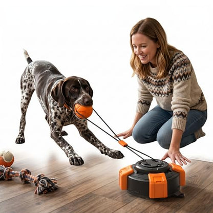 Interactive Suction Cup Tug Toy for Medium & Large Dogs, Durable Chew Toy for Teething, Boredom Buster & Enrichment Toy with Fun Challenges