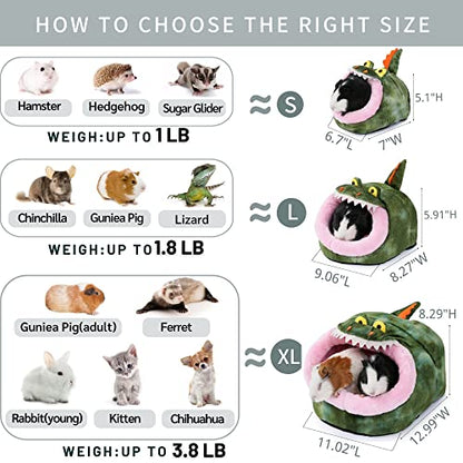 Hedgehog Rat Bed Guinea Pig House Hamster Supplies Chinchilla Cage Ferret Rat Gerbil(S,Crocodile) - color: 3-Crocodile, size: S