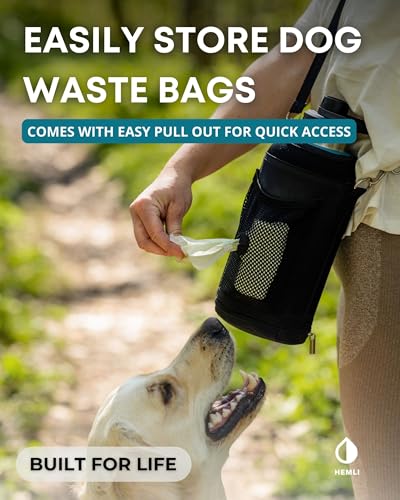 32 oz. Dog Water Bottle, Insulated Dog Travel Water Bottle, Stainless Steel Pet Water Bottle Dispenser Portable Food and Water Bowl for Dogs with Carrying Case for Walking Dog Canteen Travel Kit