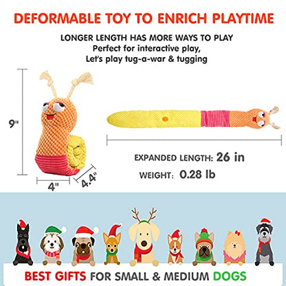 lilfrd Dog Enrichment Toys - Dog Puzzles Squeaky Treat Dispensing Crinkle Plush Snuffle Toys - Treat Toy for Small Medium Large Breed Puppy, Snail - style: Snail