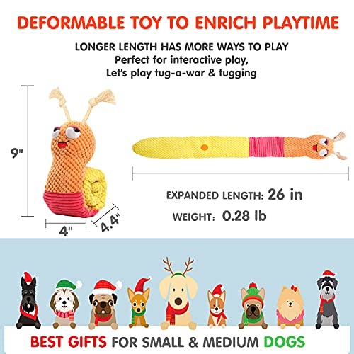 lilfrd Dog Enrichment Toys - Dog Puzzles Squeaky Treat Dispensing Crinkle Plush Snuffle Toys - Treat Toy for Small Medium Large Breed Puppy, Snail - style: Snail