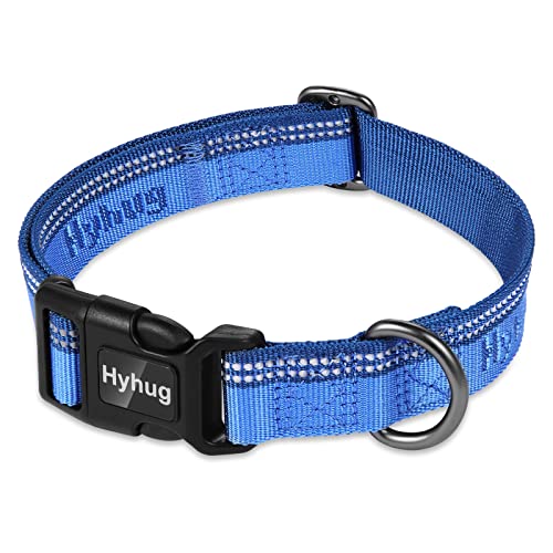 Design Double-Color Nylon Jacquard Webbing, Heavy-Duty Classic Basic Collar, Quick Release Buckle, Specially Designed for Gentle Breeds Dogs. (Small, Classic Blue) - color: Classic Blue, size: Small