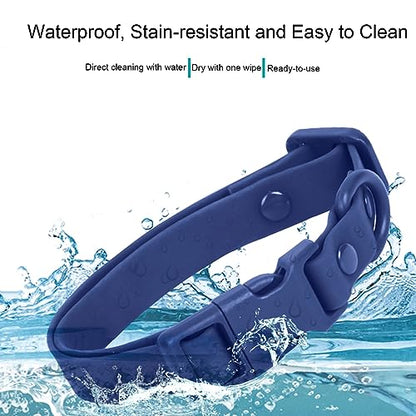 Waterproof Dog Collar Soft Rubber Dog Collar with Safety Buckle Adjustable Pet Collars for Small Medium Large Dogs - color: Green, size: S