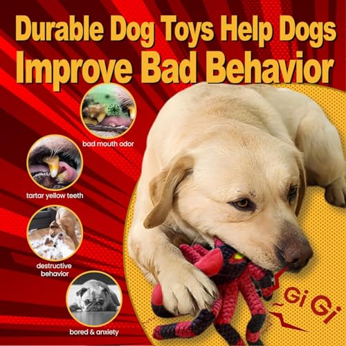 LEGEND SANDY Squeaky Dog Toys- Plush Dog Toys with Soft Fabric for Small, Medium, and Large Dogs Daily Companionship, Training Reward Gift - color: Red Spider
