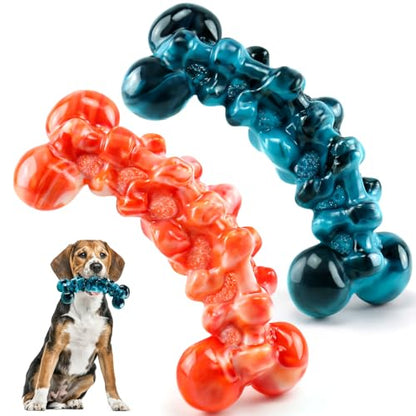 WOWBALA Tough Dog Chew Toys for Aggressive Chewers - Bacon Flavored, Suitable for Small Medium Large Dogs