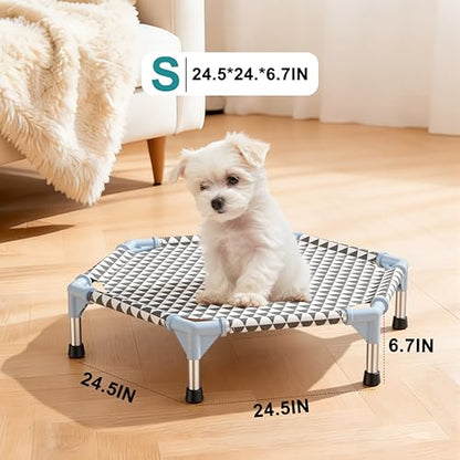 Kuntrust Elevated Outdoor Dog Bed (6 Sided Small, Triangle) - size: 6 sided Small